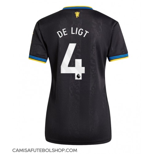 Camisa de time de futebol Manchester United Matthijs de Ligt #4 Replicas 3º Equipamento Feminina 2025-26 Manga Curta